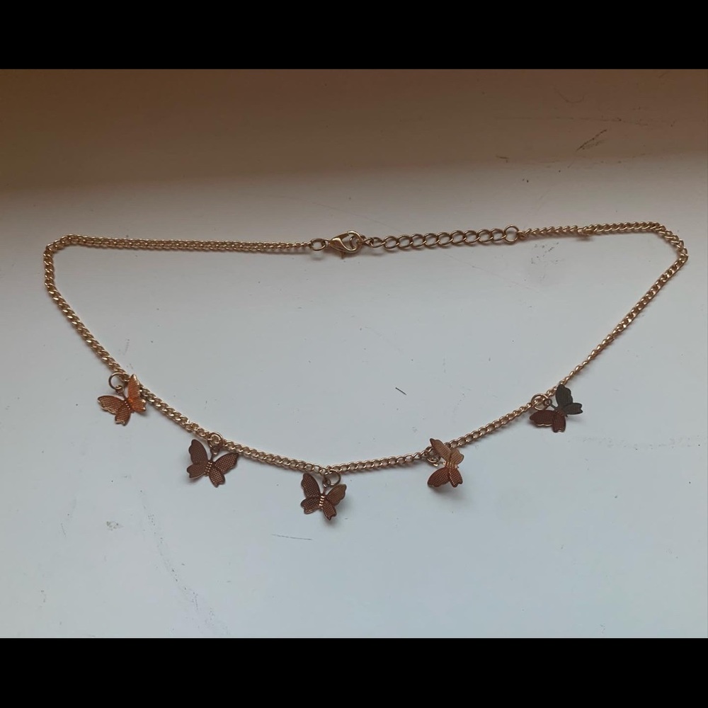 gold butterfly chocker